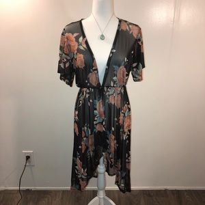 Charlotte Russe Duster Button High Lo Cover Up